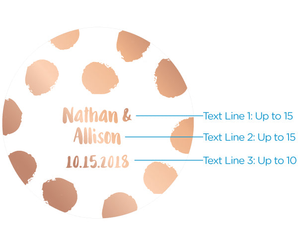 Personalized Mini Glass Favor Jar - Copper Foil (Set of 12)