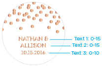 Personalized Mini Glass Favor Jar - Copper Foil (Set of 12)