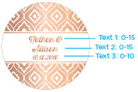 Personalized Mini Glass Favor Jar - Copper Foil (Set of 12)