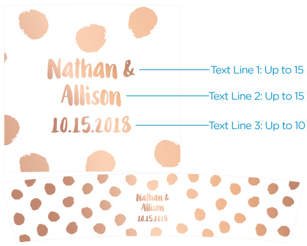 Personalized Frosted Glass Votive - Copper Foil