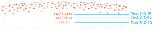 Personalized Frosted Glass Votive - Copper Foil