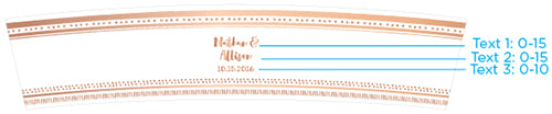 Personalized Frosted Glass Votive - Copper Foil