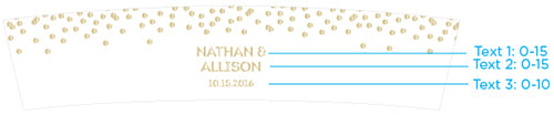 Personalized Frosted Glass Votive - Gold Foil