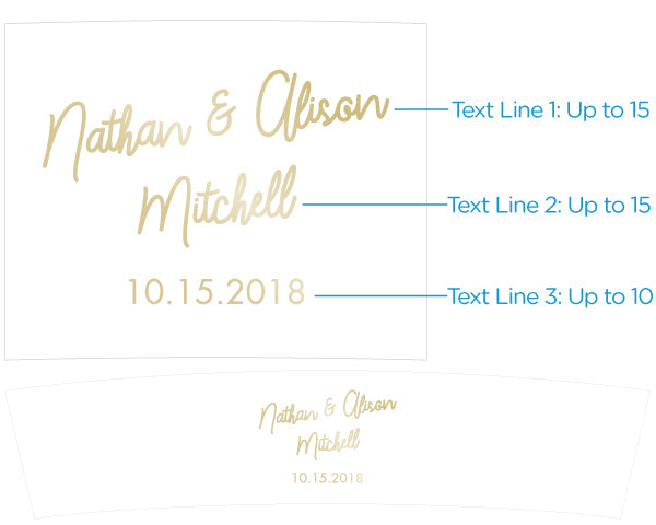 Personalized Frosted Glass Votive - Gold Foil