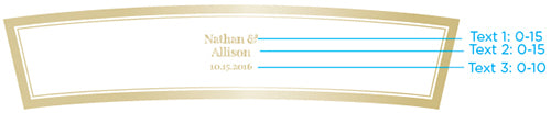 Personalized Frosted Glass Votive - Gold Foil