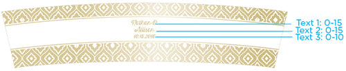 Personalized Frosted Glass Votive - Gold Foil