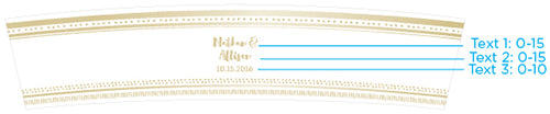Personalized Frosted Glass Votive - Gold Foil