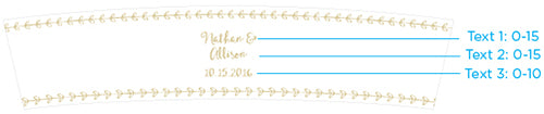 Personalized Frosted Glass Votive - Gold Foil