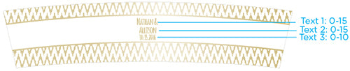 Personalized Frosted Glass Votive - Gold Foil