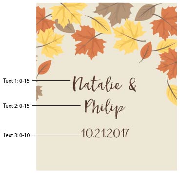 Personalized Wine Bottle Labels - Fall Leaves Alternate Image 2, Kate Aspen | Wine Bottle Labels