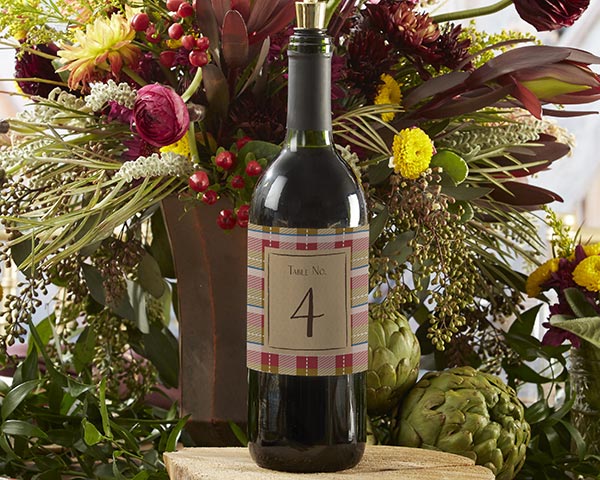 Fall Wine Label Table Numbers (1-20)
