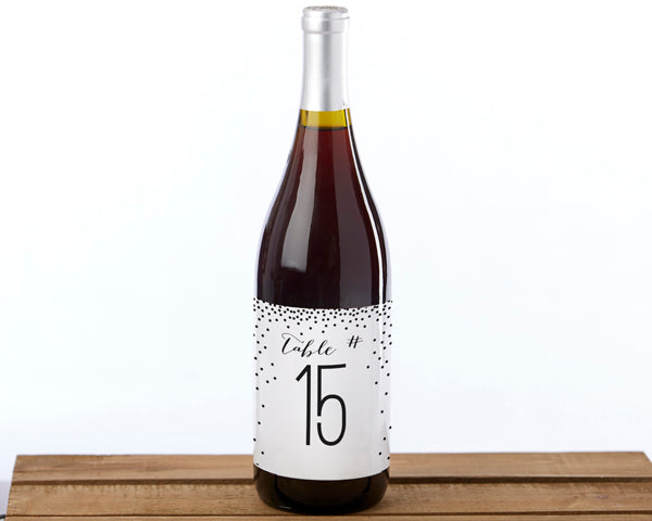 Wine Label Table Numbers (1-20)