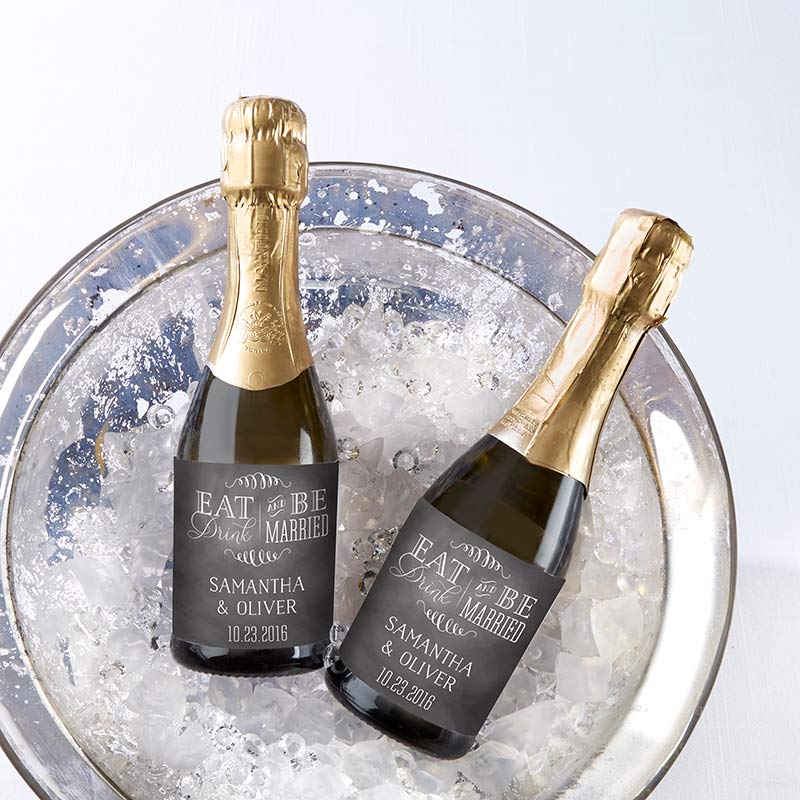 Personalized Mini Wine Bottle Labels - Eat, Drink, & Be Married Main Image, Kate Aspen | Wine Bottle Labels