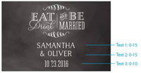 Thumbnail for Personalized Mini Wine Bottle Labels - Eat, Drink, & Be Married Alternate Image 2, Kate Aspen | Wine Bottle Labels