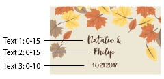 Personalized Black Matchboxes - Fall Leaves (Set of 50)