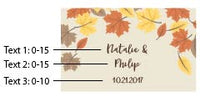 Thumbnail for Personalized Black Matchboxes - Fall Leaves (Set of 50)