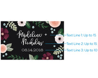 Thumbnail for Personalized Black Matchboxes - Romantic Garden (Set of 50)