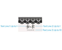 Thumbnail for Personalized Black Matchboxes - Romantic Garden (Set of 50)