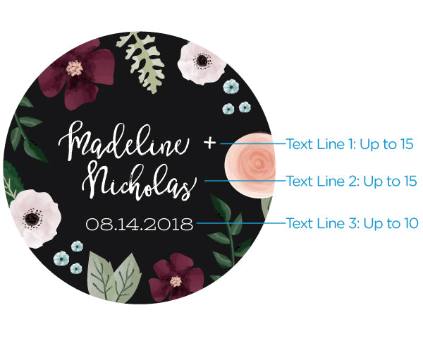 Personalized Silver Round Candy Tin - Romantic Garden (Set of 12)