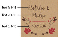 Thumbnail for Personalized 8 oz. Glass Mason Jar - Fall (Set of 12)