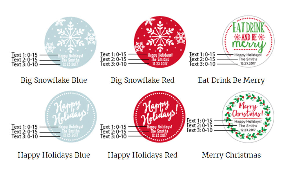 Personalized Gold Round Candy Tin - Holiday (Set of 12)