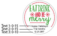 Thumbnail for Personalized Silver Round Candy Tin - Holiday (Set of 12)
