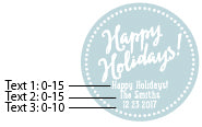 Personalized Silver Round Candy Tin - Holiday (Set of 12)