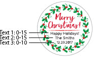 Thumbnail for Personalized Silver Round Candy Tin - Holiday (Set of 12)