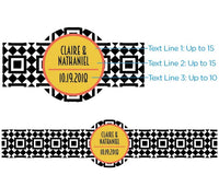 Thumbnail for Personalized Mini Glass Favor Bottle with Swing Top - Tropical Chic (Set of 12)
