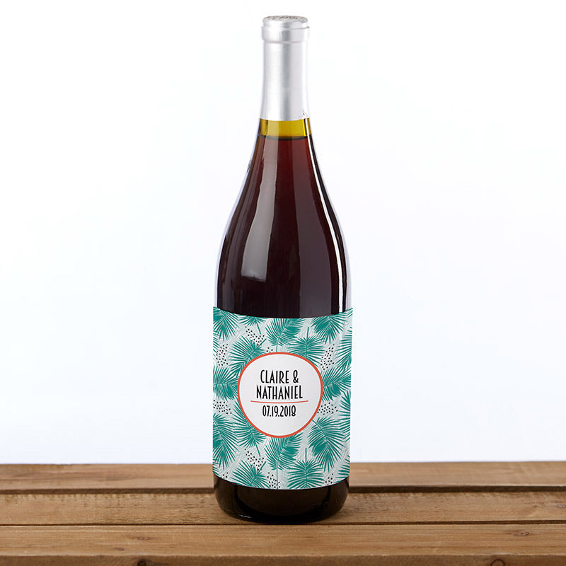 Personalized Wine Bottle Labels - Tropical Chic Main Image, Kate Aspen | Wine Bottle Labels