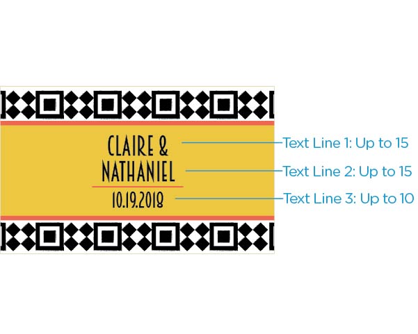 Personalized Black Matchboxes - Tropical Chic (Set of 50)