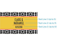 Thumbnail for Personalized Black Matchboxes - Tropical Chic (Set of 50)
