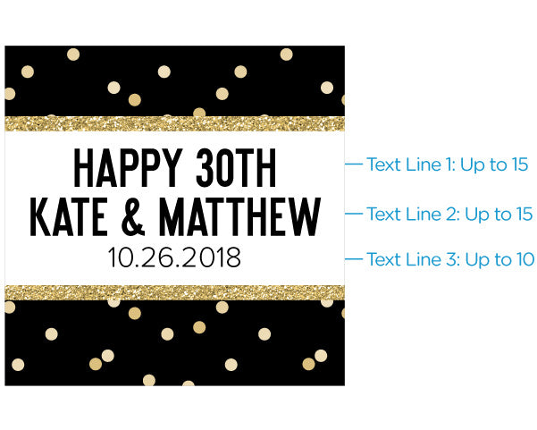 Personalized 8 oz. Glass Mason Jar - Party Time (Set of 12)