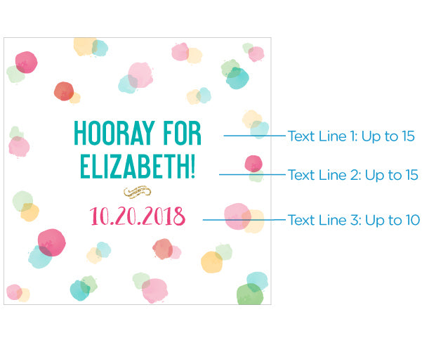 Personalized 8 oz. Glass Mason Jar - Party Time (Set of 12)