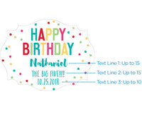 Thumbnail for Vintage 3.8 oz. Milk Bottle Favor Jar - Happy Birthday (Set of 12) (Personalization Available)