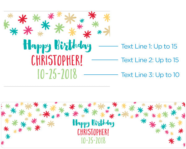 Personalized Water Bottle Labels - Happy Birthday Alternate Image 2, Kate Aspen | Water Bottle Labels