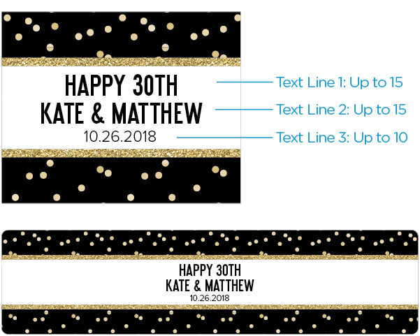 Personalized Water Bottle Labels - Party Time Alternate Image 3, Kate Aspen | Water Bottle Labels