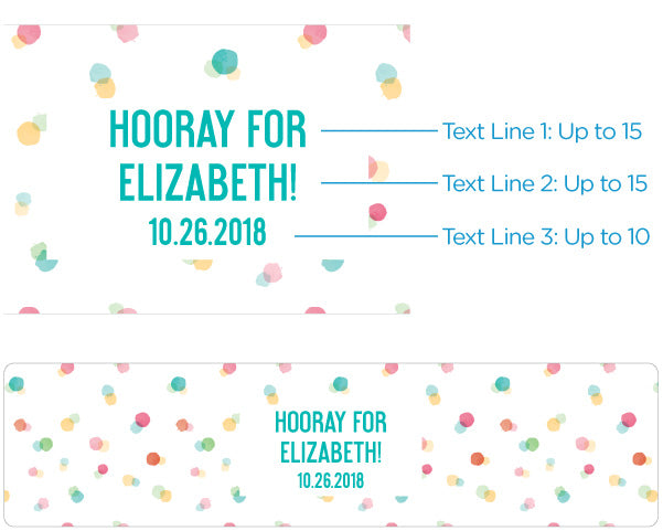 Personalized Water Bottle Labels - Party Time Alternate Image 2, Kate Aspen | Water Bottle Labels