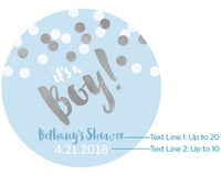 Thumbnail for Personalized Silver Round Candy Tin - It's a Boy! (Set of 12)