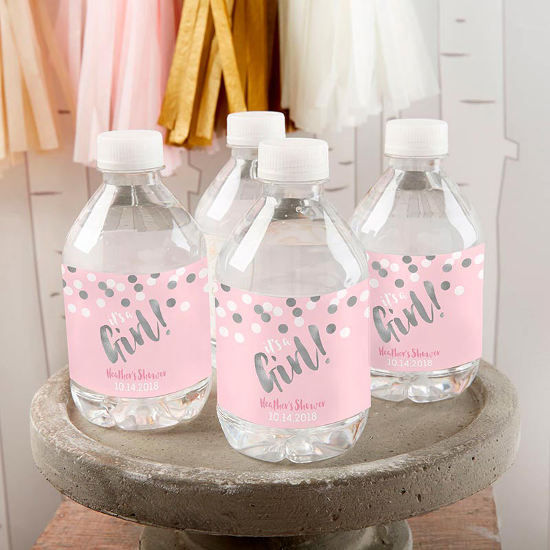 Personalized Water Bottle Labels - It's a Girl! Main Image, Kate Aspen | Water Bottle Labels