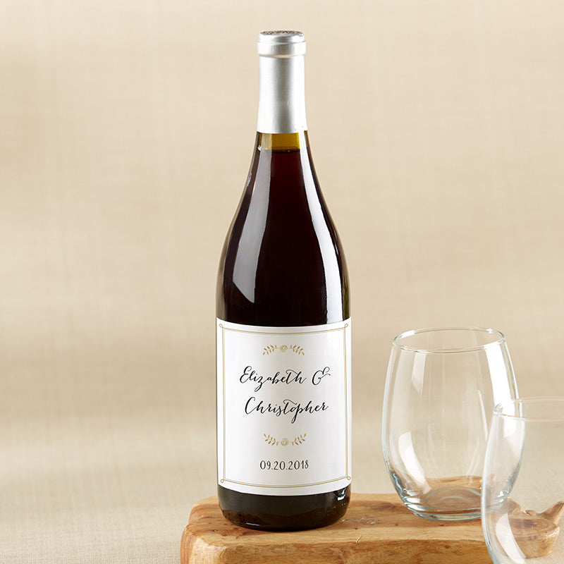 Personalized Wine Bottle Labels - Classic Wedding Main Image, Kate Aspen | Wine Bottle Labels