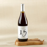 Thumbnail for Wine Label Table Numbers - Classic Wedding (1-20)