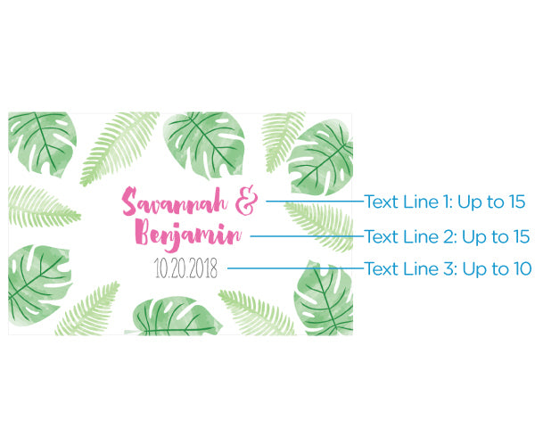 Personalized Mini Wine Bottle Labels - Pineapples & Palms Alternate Image 2, Kate Aspen | Wine Bottle Labels