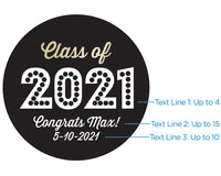 Thumbnail for Personalized Silver Round Candy Tin - Class of 2019 (Set of 12)