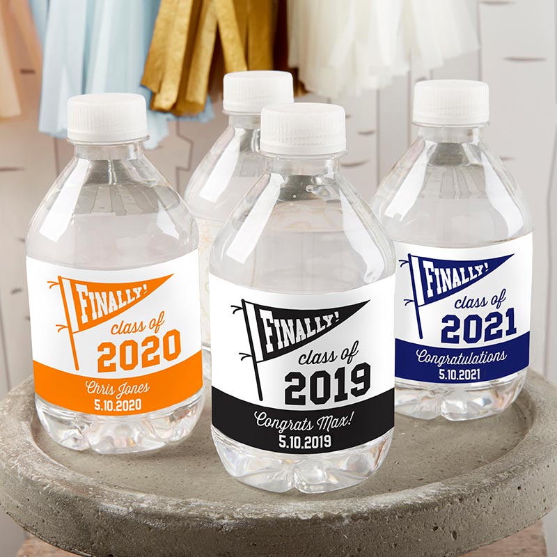 Personalized Water Bottle Labels - Finally! Class of 2022 Alternate Image 2, Kate Aspen | Water Bottle Labels