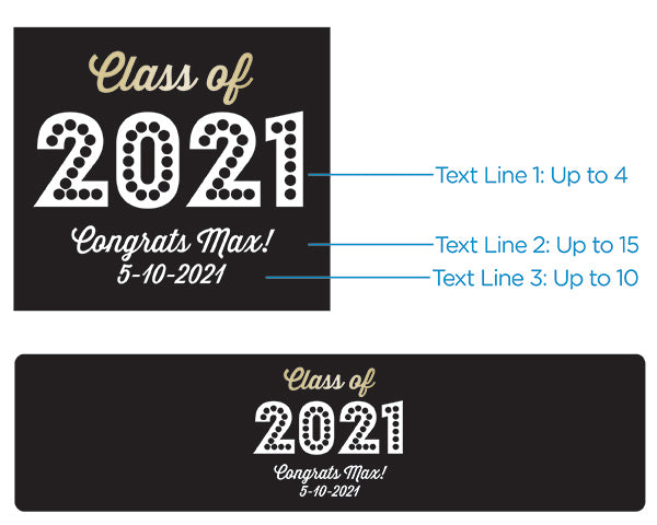 Personalized Water Bottle Labels - Class of 2022 Alternate Image 3, Kate Aspen | Water Bottle Labels