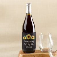 Personalized Wine Bottle Labels - Sunflower Main Image, Kate Aspen | Wine Bottle Labels