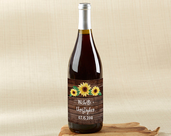 Personalized Wine Bottle Labels - Sunflower Alternate Image 3, Kate Aspen | Wine Bottle Labels