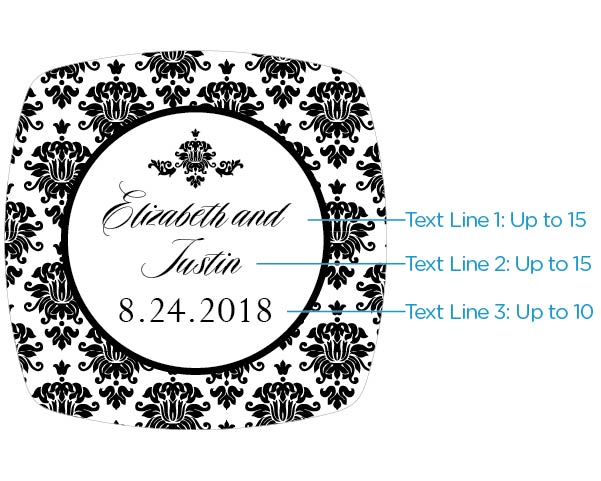 Personalized Gold Compact - Damask