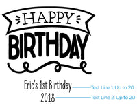 Thumbnail for Personalized Printed Acrylic Tumbler - Happy Birthday